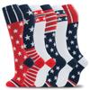 fenglaoda Compression Socks Women Men 6 Pairs, Knee High Best Support Circulation Socks for Running, Travel, Flight, Nurse view 1