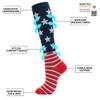 fenglaoda Compression Socks Women Men 6 Pairs, Knee High Best Support Circulation Socks for Running, Travel, Flight, Nurse view 2