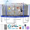 Lyromix Upgraded 14FT Trampoline for Kids and Adults, Large Outdoor Trampoline with Basketball Hoop, Stakes, Light, Sprinkler, Capacity for 5-8 Kids and Adults view 1