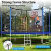 Lyromix Upgraded 14FT Trampoline for Kids and Adults, Large Outdoor Trampoline with Basketball Hoop, Stakes, Light, Sprinkler, Capacity for 5-8 Kids and Adults view 4