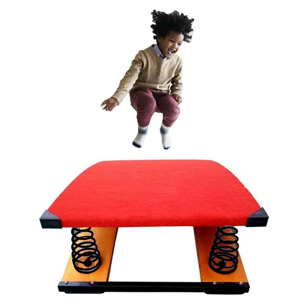 YLQFGUVWK Children's Gymnastics Springboard, Spring Pedal Gymnastics Somersault Booster with Anti-Slip Felt and Foot Pads Suitable for School and Home