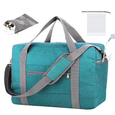 For Spirit Airlines Personal Item Bag 18x14x8 with Wet Pocket Foldable Travel Duffel Bag Underseat Carry on for Men Women(30LTeal)