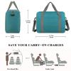 For Spirit Airlines Personal Item Bag 18x14x8 with Wet Pocket Foldable Travel Duffel Bag Underseat Carry on for Men Women(30LTeal) view 2