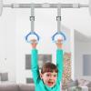 lamphle 2Pcs Kids Gymnastics Rings with Adjustable Straps, Gymnastics Rings Kids Indoor Gym Rings for Pull up Bar Workout Rings 200KG Load Bearing, Non-Slip Grip Baby Gymnastics Equipment Grey view 3