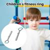lamphle 2Pcs Kids Gymnastics Rings with Adjustable Straps, Gymnastics Rings Kids Indoor Gym Rings for Pull up Bar Workout Rings 200KG Load Bearing, Non-Slip Grip Baby Gymnastics Equipment Grey view 4