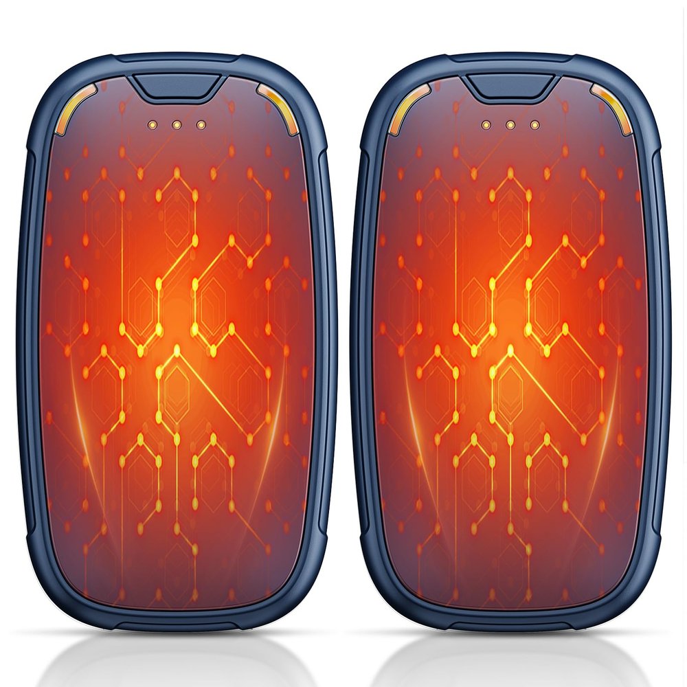 Hand Warmers Rechargeable 2 Pack, 3-Settings Rechargeable Hand Warmer, AI Smart Heating, Pocket Portable Electric Hand Warmer, Magnetic Handwarmers, A Winter for Loved Ones, Blue