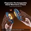 Hand Warmers Rechargeable 2 Pack, 3-Settings Rechargeable Hand Warmer, AI Smart Heating, Pocket Portable Electric Hand Warmer, Magnetic Handwarmers, A Winter for Loved Ones, Blue view 3
