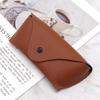 BFLCTTBD 2pcs Portable Leather Glasses Case Flexible Sunglasses Slim Pouch Case for Women Men Horizontal Eyeglass Case view 2