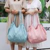 LWODANU Folding Shopping Bag, Lotus Pink view 4