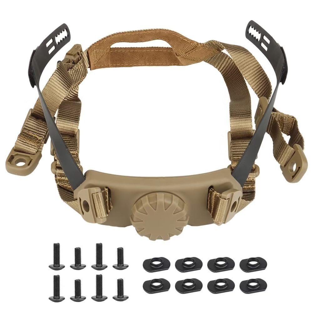 SINAIRSOFT Helmet Strap Tactical Helmet Suspension System Adjustable Head Lock Chin Strap Replacement Accessory for Fast SF HIGH Cut Helmet
