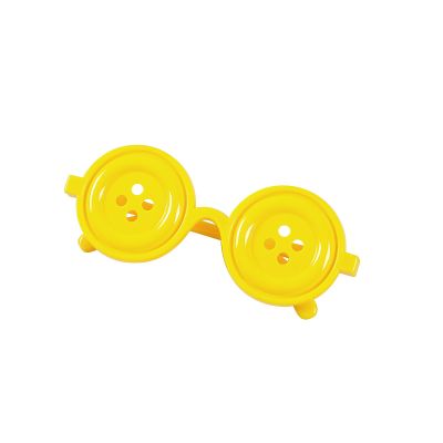 ANZWTLOYY Button Eyes Glasses Horror Movie Merchandise Halloween Costume Stuff Accessories (Yellow)