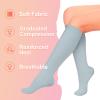 4 Pairs Compression Socks for Women Circulation-Best Support for Winter Warmth and Summer Cooling ,Breathable Temperature Control Fabric for All Season and Fresh Dry Feel royal Hot Pink royal L-XL view 2
