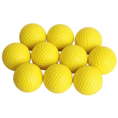 kinworks Golf PU Dimpls Foam Balls 63mm Golf Sponge Stress Relief Balls 6pieces One Pack (Yellow)