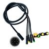 Electric Bike 1T4 Waterproof Cable E-Bike Conversion Accessories Wiring Harness for 8 Pins Controller Green Display Yellow Brake Lever and Thumb Throttle Connector 180cm/70.8 in view 1
