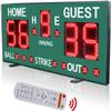 YZ LED Baseball/Softball Scoreboard for Fence, High-Light Digital Scoreboard with Remote, Rechargeable Wireless Electronic Baseball Scoreboard, Score Keeper with Innings Balls Strikes Outs Outdoor view 1