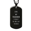 Sarcasm Teacher Christmas Gifts, To My Teacher Braided Leather Bracelet Engraved Gifts Coworker, Birthday Gifts For Teacher Being My Teacher is really the only gift you need view 1