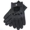 Zjjseloru Mens Genuine Lambskin Leather Driving Gloves Unlined, Touchscreen, Black, XL view 4