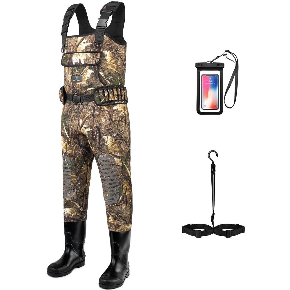 Trudave Chest Waders for Men & Women Waterproof,Fishing Neoprene Waders,Hunting Waders with Boots
