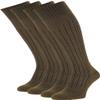 281Z Military Knee High Lightweight Uniform Boot Socks - Tactical Trekking Hiking - Outdoor Athletic Sport (Coyote Brown)(Large 4 Pairs Pack) view 1