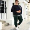 JMIERR Mens Corduroy Pants Elastic Waist Drawstring Stretch Tapered Joggers Sweatpants Work Cargo Pants with Multi Pockets,M,Blackish Green view 3