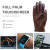 Zjjseloru Mens Genuine Lambskin Leather Driving Gloves Unlined, Touchscreen, Burgundy, XL view 2
