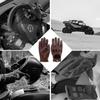 Zjjseloru Mens Genuine Lambskin Leather Driving Gloves Unlined, Touchscreen, Burgundy, XL view 3