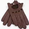 Zjjseloru Mens Genuine Lambskin Leather Driving Gloves Unlined, Touchscreen, Burgundy, XL view 4