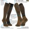 281Z Military Knee High Lightweight Uniform Boot Socks - Tactical Trekking Hiking - Outdoor Athletic Sport (Coyote Brown)(Medium 2 Pairs Pack) view 2