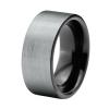 10 mm Black Tungsten Carbide Rings for Men Wedding Bands Pip Cut Surface Matte Finish view 1