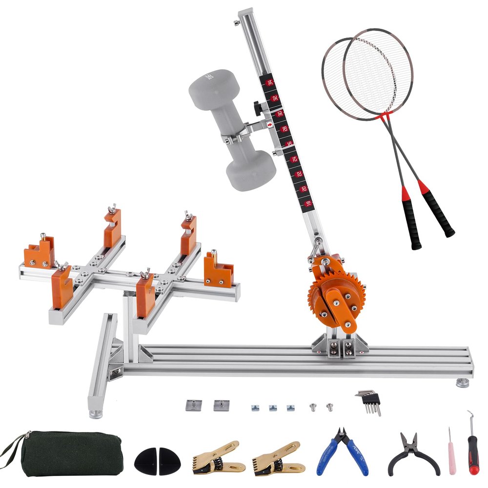 Badminton Racket Stringing Machine Badminton Racket Stringer Portable Racquet Stringing Machine DIY Racket String Tools 20-32LB (Style 2)