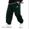 JMIERR Corduroy Pants for Men Cargo Pants Drawstring Elastic Waist Stretch Tapered Joggers Sweatpants Work Pants with Pockets,2XL,Blue view 1