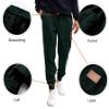 JMIERR Corduroy Pants for Men Cargo Pants Drawstring Elastic Waist Stretch Tapered Joggers Sweatpants Work Pants with Pockets,2XL,Blue view 4