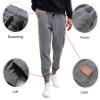 JMIERR Mens Gray Corduroy Pants Casual Harem Cargo Pants Drawstring Waist Stretch Tapered Joggers Sweatpants Pants with Pocket for Men,XL,Gray view 4