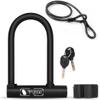 ZECHAO Bike Lock,Bike U-Shaped Locks Cable Heavy Duty Cycle Security Mountain Road U-Lock Steel Cable Combination Set Bike Accessories Anti-Theft Lock view 1