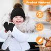 Zando Baby Beanie Winter Hat with Pom Pom Knit Toddler Beanies for Girls Boys Hats Baby Girls Hats 6-12 Months Thick Baby Hat and Mitten Set Infant Warm Caps B Rose Purple 3-36 Months view 4