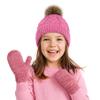 Zando Kids Winter Hat and Mitten Set Warm Knit Baby Beanie for Boy Girls view 1