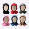 ECYC Ltd Unisex Winter Warm Hooded Scarf Hat Knit Hooded Cap Neck Warmer Beanie Hat Skull Cap Balaclava Knitted Pullover Cap Ski Caps for Cold Weather Women Men view 3