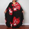 Leisureperiod Caftan for Women Plus Size Swimsuit Cover Up Ethnic Print Kaftan Beach Dress Batwing Sleeve Loungewear view 4