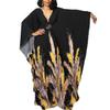 Leisureperiod Caftan for Women Plus Size Swimsuit Cover Up Ethnic Print Kaftan Beach Dress Batwing Sleeve Loungewear view 1