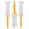 3 . 3in golfer Tees , Plastic golfer Tees Pack of 3 , Foldable Training golfer Tee , avoid Flying Rotatable Practice Accessories balls Studs for golfer Reduces Friction & Side spins Prongs Plastic Tees(orange) view 2
