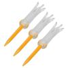 3 . 3in golfer Tees , Plastic golfer Tees Pack of 3 , Foldable Training golfer Tee , avoid Flying Rotatable Practice Accessories balls Studs for golfer Reduces Friction & Side spins Prongs Plastic Tees(orange) view 3
