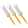 3 . 3in golfer Tees , Plastic golfer Tees Pack of 3 , Foldable Training golfer Tee , avoid Flying Rotatable Practice Accessories balls Studs for golfer Reduces Friction & Side spins Prongs Plastic Tees(orange) view 4