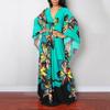 Leisureperiod Caftan for Women Plus Size Swimsuit Cover Up Ethnic Print Kaftan Beach Dress Batwing Sleeve Loungewear view 2