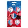 Winmau - PDC Dart Flight Collection - Dart Flights 5 Sets Per Pack (15 in Total) Extra Thick 100 Micron - Standard Shape Darts Flights - Professional Darts Accessories view 1