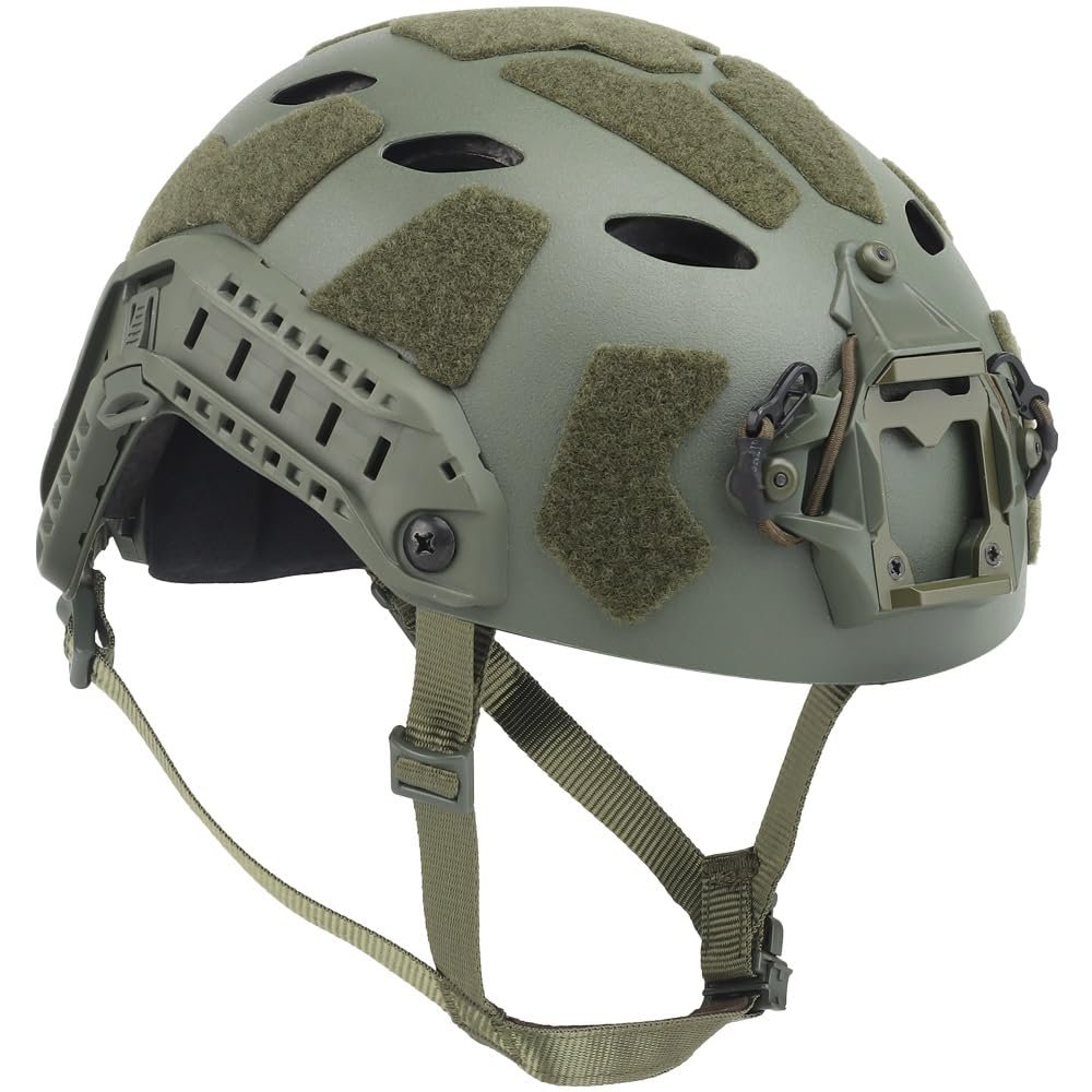 Military Tactical Helmet, Fast SF Super High Cut Helmet CS Paintball Protection Airsoft Equipment (Color : OD)