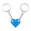 COMFOPET Heart Keychains Matching Brick Keychain for Couples Keychain Heart Building Block Keychain for Boyfriend Girlfriend-Light Blue view 1