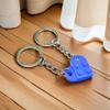 COMFOPET Heart Keychains Matching Brick Keychain for Couples Keychain Heart Building Block Keychain for Boyfriend Girlfriend-Light Blue view 2