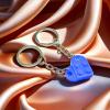 COMFOPET Heart Keychains Matching Brick Keychain for Couples Keychain Heart Building Block Keychain for Boyfriend Girlfriend-Light Blue view 4