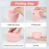Peboms Collapsible Silicone Cup - Pink, Reusable Foldable Travel Cup for Camping, Hiking & Gym, Leak-Proof, Eco-Friendly, BPA-Free, Dishwasher Safe, Portable Water Bottle for Women view 3