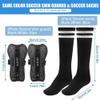3 Pairs Soccer Shin Guards for Kids Youth+ 3 Pairs Long Soccer Socks Flexible Football Shin Pads Shin Protectors for 6-15 Years Old Boys Girls Children Teenagers for Boys and Girls for Football Games view 2